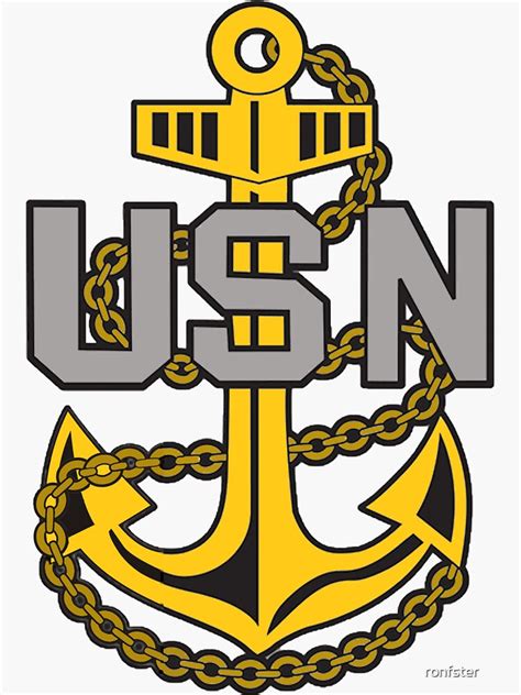 "United State Navy Chief's anchor" Sticker for Sale by ronfster | Redbubble