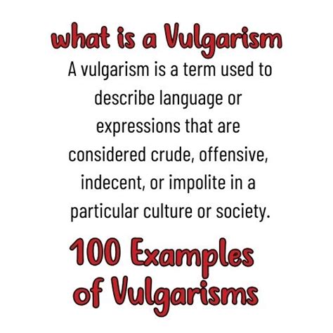 100 Examples of Vulgarisms – HowForKids