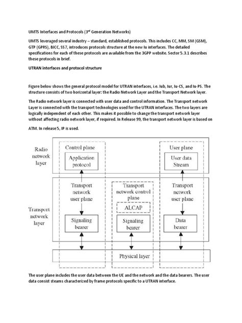 UMTS Interfaces and Protocols | PDF | Computer Network | Computer Architecture