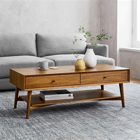 Mid-Century Storage Coffee Table - Acorn| west elm UK