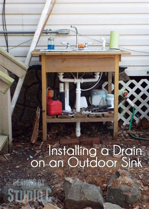 Build an Outdoor Sink (Part Three) - Installing the Drain | Outdoor kitchen sink, Outdoor sinks ...