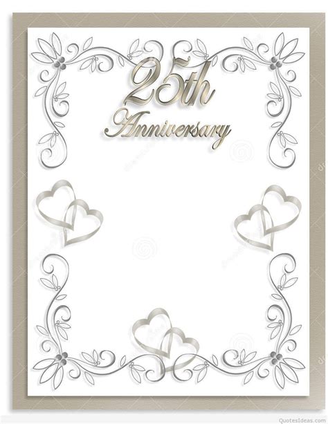 free silver wedding anniversary invitations templates | 50th anniversary invitations, Silver ...