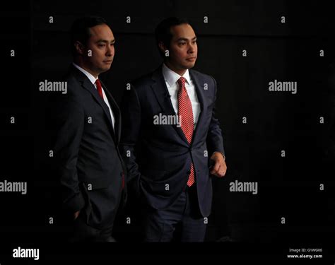 San Antonio Mayor Julian Castro, right, with his twin brother U.S ...