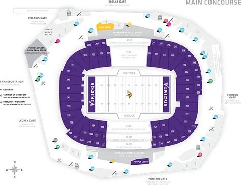 Stadium Maps | U.S. Bank Stadium