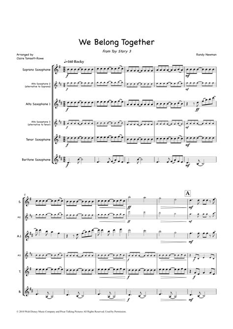 We Belong Together (arr. Claire Tomsett-Rowe) Sheet Music | Randy Newman | Woodwind Ensemble