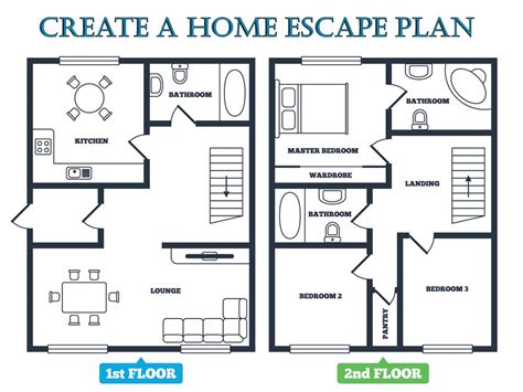 Fire Escape Plan Second Floor - floorplans.click