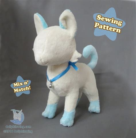 Cat Plush Sewing Pattern Feline Plushie Pattern PDF Download