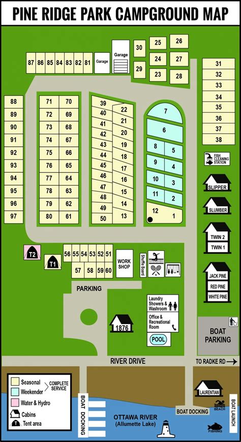 Campground Map – Pine Ridge Park