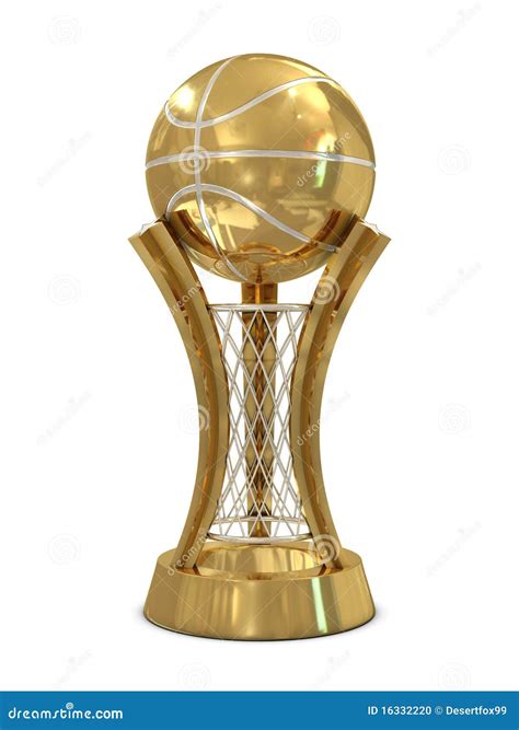 Golden - Silver Basketball Award Trophy With Ball Stock Illustration ...