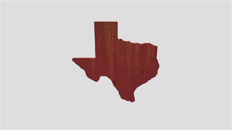 Texas State - Metal Rust - Red - Download Free 3D model by AloZic [bafff2e] - Sketchfab