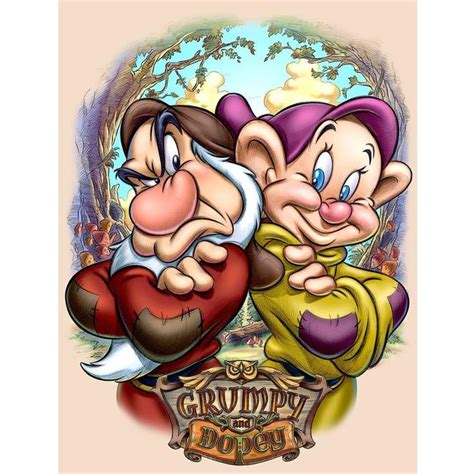 5D Diamond Painting Grumpy and Dopey Kit | Disney zeichnungen, Disney ...