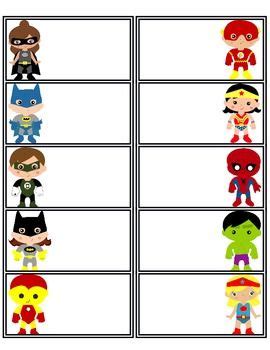 There are 11 pages of superhero name tags. These are great to use at ...