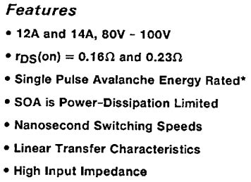 IRF530 Datasheet PDF - Harris Semiconductor