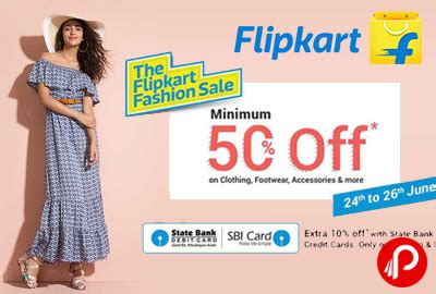 Clothing, Footwear Min 50% off | The Flipkart Fashion Sale