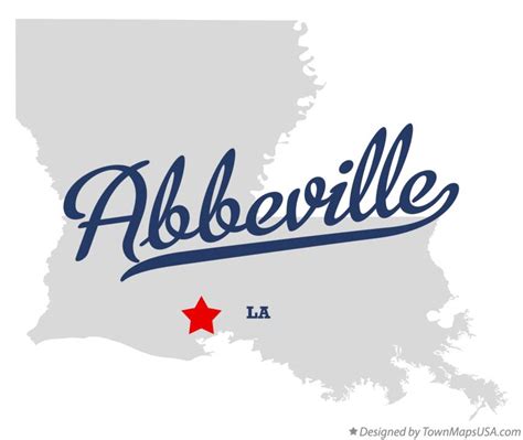 Map of Abbeville, LA, Louisiana