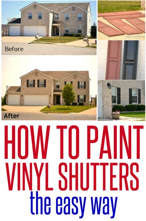 How to Paint Vinyl Shutters - Infarrantly Creative