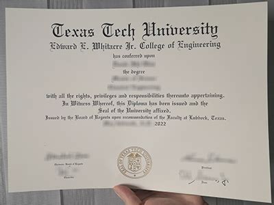 Where to create a 100% copy Texas Tech University degree in 2022?