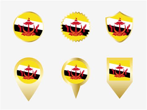 Vector flag set of Brunei 22822640 Vector Art at Vecteezy