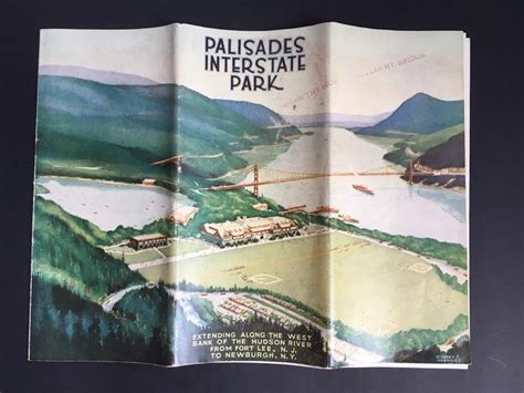 Palisades Interstate Park Map Circa 1935 New Jersey New York | Etsy | Palisades, Mountain park, Park