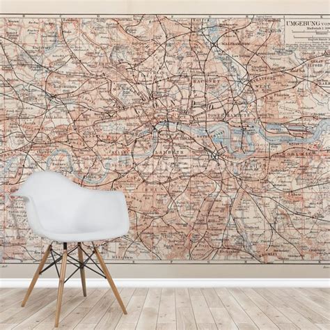 Map of London Wall Mural | Wallsauce CA