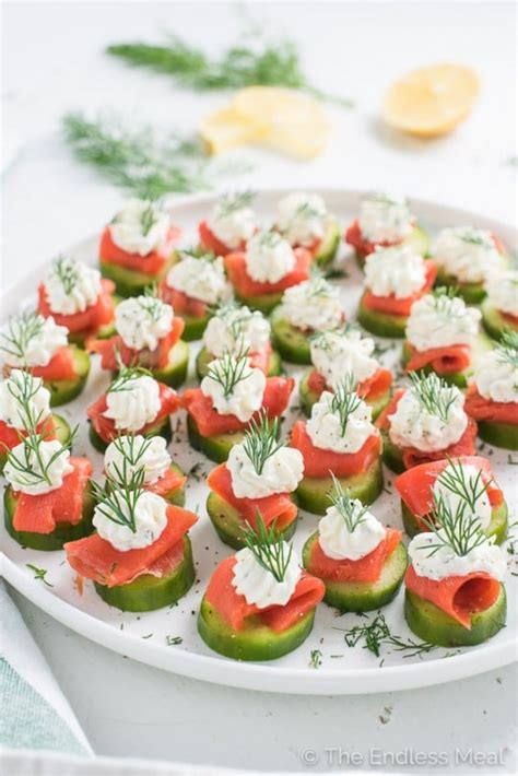 Smoked Salmon Appetizer Bites w/ Lemon Dill Cream Cheese