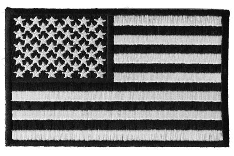 US Flag Black White Patch 4 Inch | American Flag Patches -TheCheapPlace