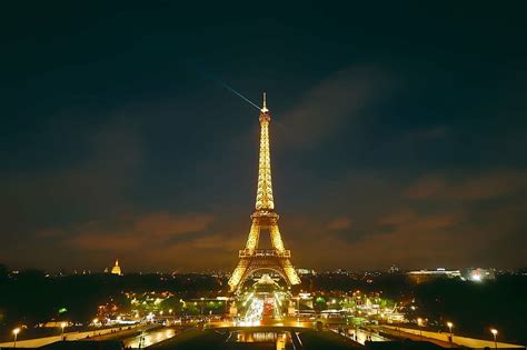 HD wallpaper: panoramic photography of Eiffel Tower, Paris at night ...