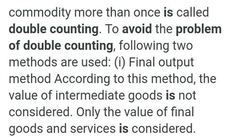 Explain the problem of double counting and how it can be avoided - Brainly.in