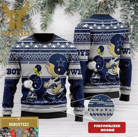 Dallas Cowboys Snoopy Custom Cowboys NFL For Christmas 2023 Xmas Ugly Sweater - Horusteez