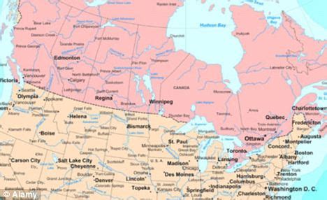 Us Canada Border Map - Canada And Usa Map ~ FUROSEMIDE / Us canada ...