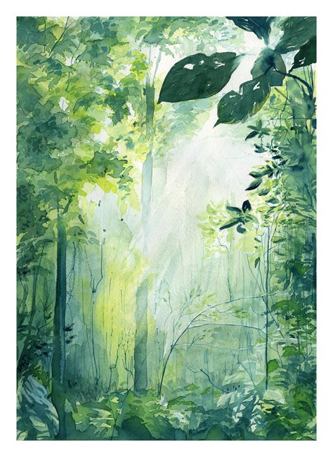 Forest watercolor painting I made : r/somethingimade