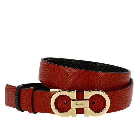 Salvatore Ferragamo Belt In Red | ModeSens