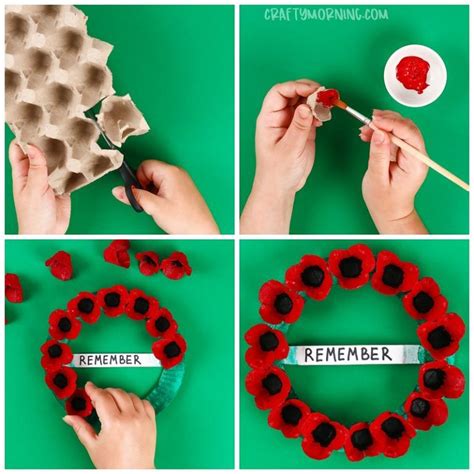 Crafty Morning | Poppy craft for kids, Memorial day poppies, Poppy craft