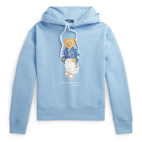 Polo Ralph Lauren | Bear Hoodie | Women | Powder Blue | Flannels