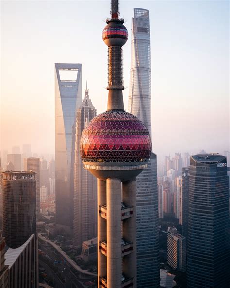 Oriental Pearl TV Tower, Shanghai Tower, Jin Mao Tower & Shanghai World ...