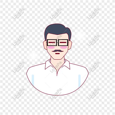 White Collar Father Hand Drawn Cartoon Expression, White Collar, Father ...