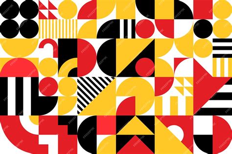 Premium Vector | Yellow red black abstract modern geometric pattern