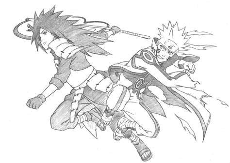 Epic Battle! Naruto Sketch Drawing