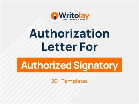 Authorized Signatory Letter Sample: 4 Templates - Writolay