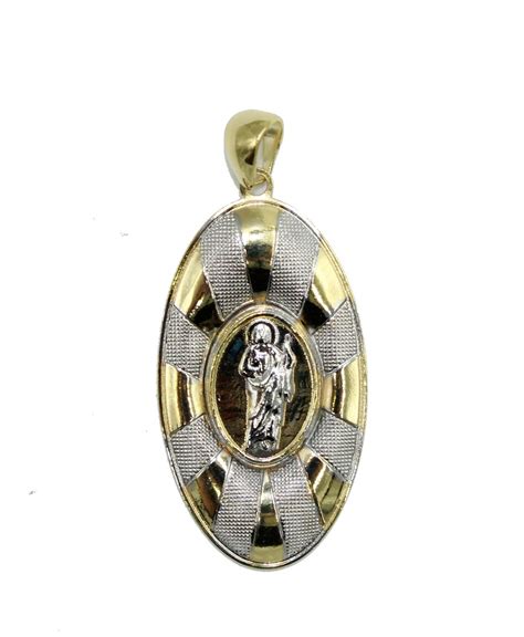 San Judas Tadeo Medal St Jude Thaddeus 18k Gold Plated Medal With 20 Inch - Etsy