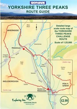 Yorkshire 3 Peaks Map – Verjaardag Vrouw 2020