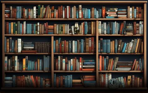 Premium AI Image | A Bookshelf with Books Generative AI