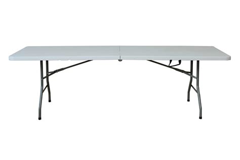 8 Foot Fold in half Table, 242x76x74CM, white - eXtra Saudi