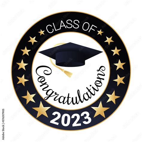 Class of 2023. Congratulations graduates logo design. Graduation design template for badge ...