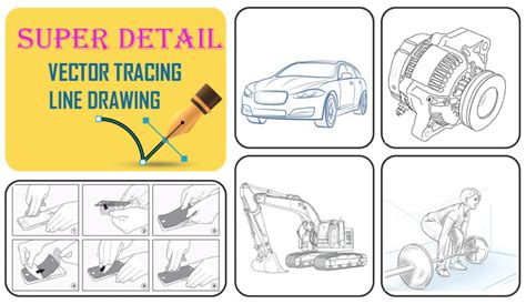 Draw product diagram manual user guide in vector line art by Cummerbund ...