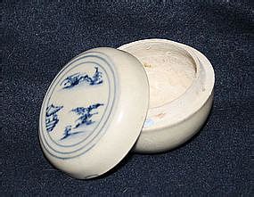 Hoi An Blue and White Round Porcelain Box (item #537493)