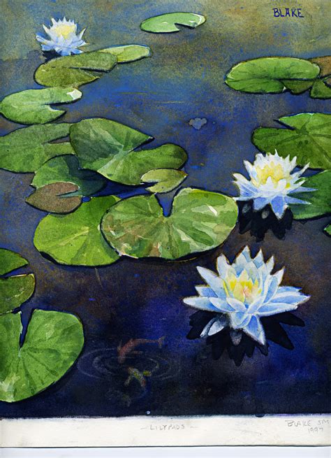 Watercolor Lily Pads at PaintingValley.com | Explore collection of ...