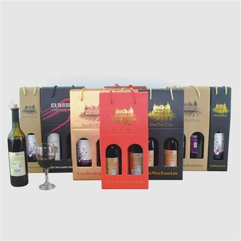 Cardboard Wine Box Foldable 2 Bottles Wine Gift Box with Window