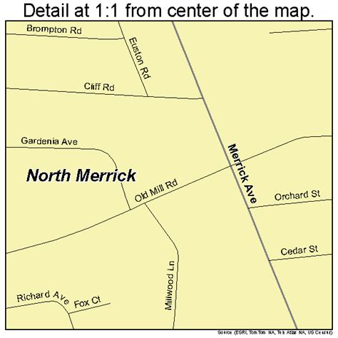 North Merrick New York Street Map 3653264