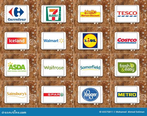 Brands and Logos of Top Famous Supermarket Chains and Retail Editorial Photo - Image of asda ...